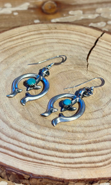 NAJA NAVAJO Sterling Silver and Turquoise Statement Earrings