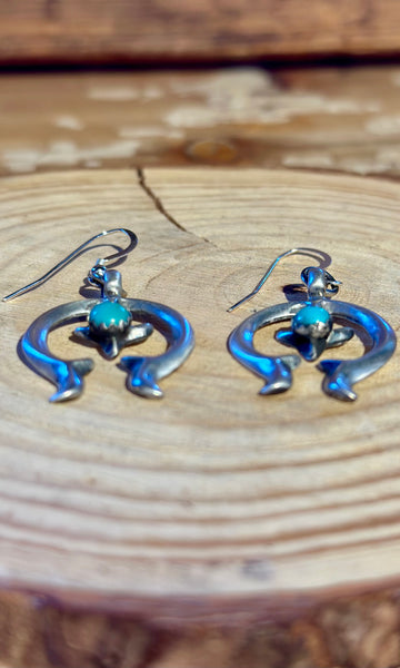 NAJA NAVAJO Sterling Silver and Turquoise Statement Earrings