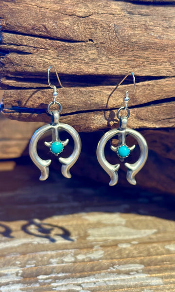 NAJA NAVAJO Sterling Silver and Turquoise Statement Earrings