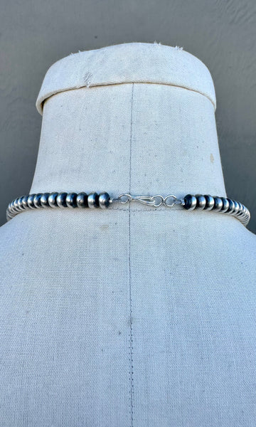 NAJA SQUASH BLOSSOM Turquoise & Sterling Silver Necklace