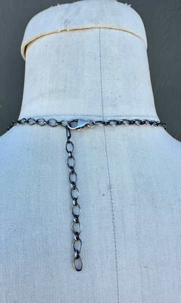 R. LIVINGSTON Navajo Silver & Turquoise Horseshoe Necklace