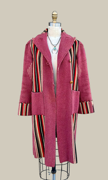 CHIMAYO Navajo Woven Blanket 1930's Coat CJO1 • Small