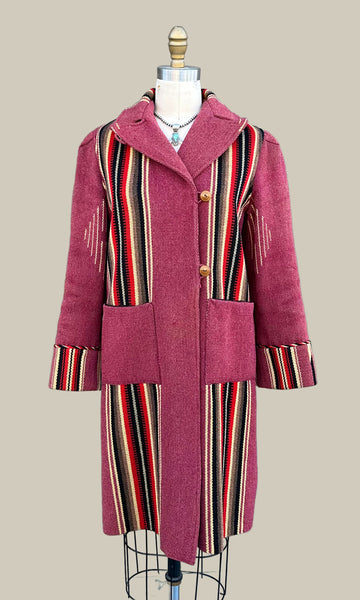 CHIMAYO Navajo Woven Blanket 1930's Coat CJO1 • Small