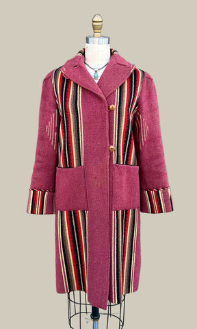 CHIMAYO Navajo Woven Blanket 1930's Coat CJO1 • Small