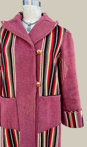 CHIMAYO Navajo Woven Blanket 1930's Coat CJO1 • Small