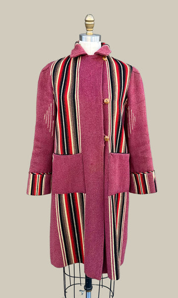 CHIMAYO Navajo Woven Blanket 1930's Coat CJO1 • Small
