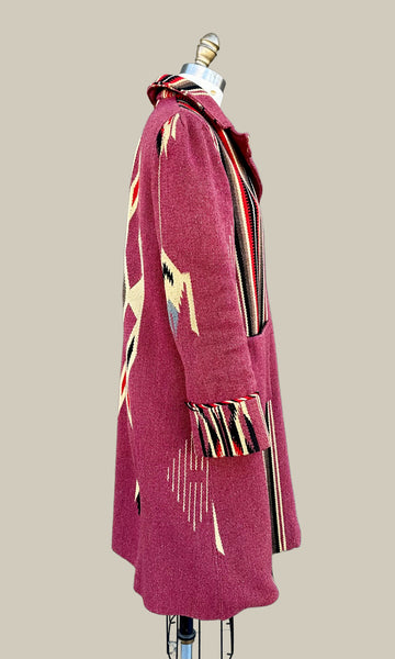 CHIMAYO Navajo Woven Blanket 1930's Coat CJO1 • Small