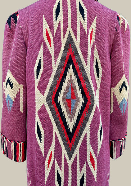 CHIMAYO Navajo Woven Blanket 1930's Coat CJO1 • Small