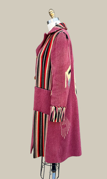 CHIMAYO Navajo Woven Blanket 1930's Coat CJO1 • Small