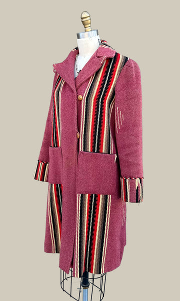 CHIMAYO Navajo Woven Blanket 1930's Coat CJO1 • Small