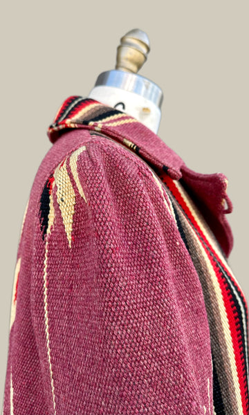 CHIMAYO Navajo Woven Blanket 1930's Coat CJO1 • Small