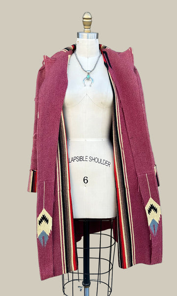 CHIMAYO Navajo Woven Blanket 1930's Coat CJO1 • Small