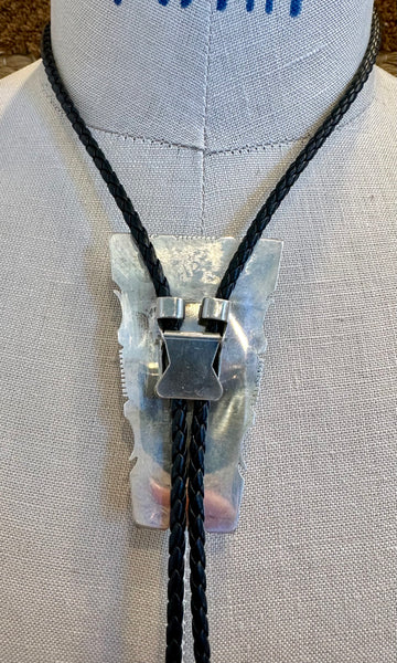 STEVE FRANCISCO Navajo Turquoise Mosaic Bolo Tie