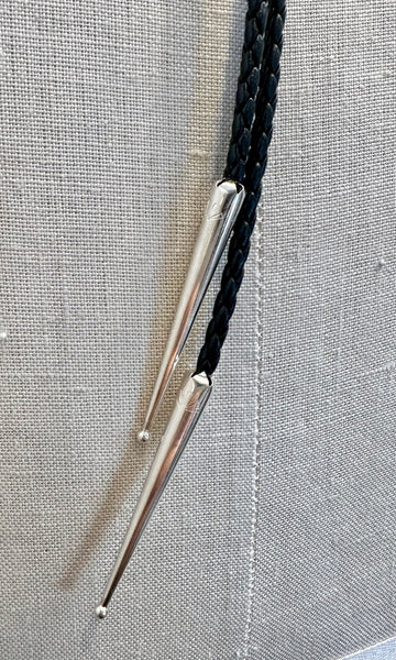 STEVE FRANCISCO Navajo Turquoise Small Inlay Bolo Tie 26B01