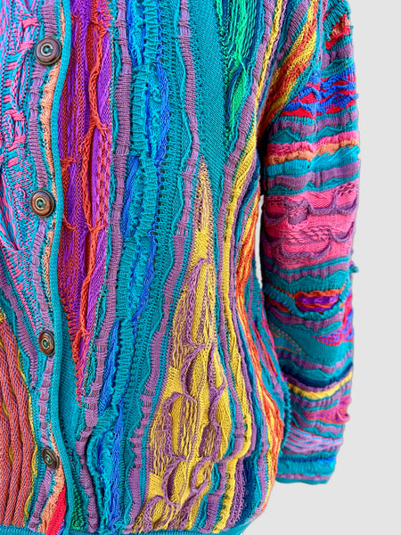 COOGI Vintage 80s Knit Cardigan Sweater • Men's Small