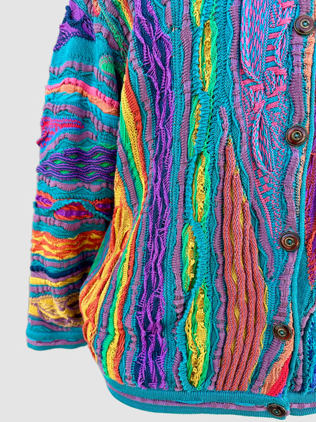 COOGI Vintage 80s Knit Cardigan Sweater • Men's Small