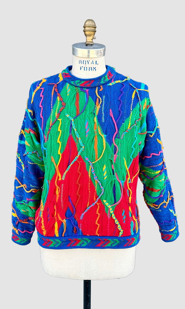 COOGI Vintage 80s Knit Crewneck Sweater • Men's Short/Small