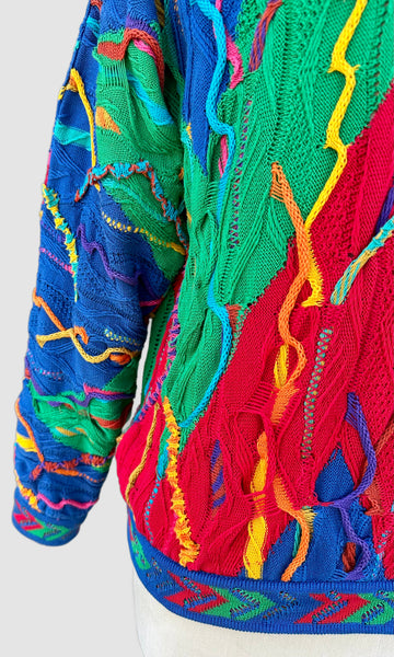COOGI Vintage 80s Knit Crewneck Sweater • Men's Short/Small