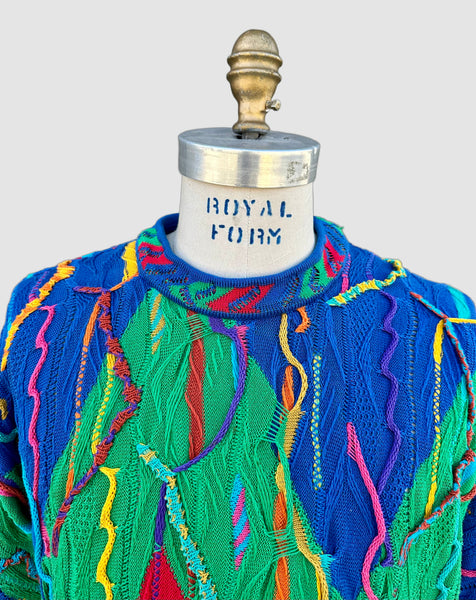 COOGI Vintage 80s Knit Crewneck Sweater • Men's Short/Small