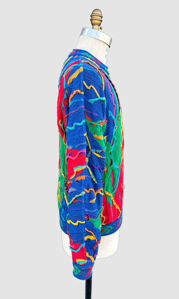 COOGI Vintage 80s Knit Crewneck Sweater • Men's Short/Small