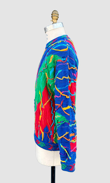 COOGI Vintage 80s Knit Crewneck Sweater • Men's Short/Small