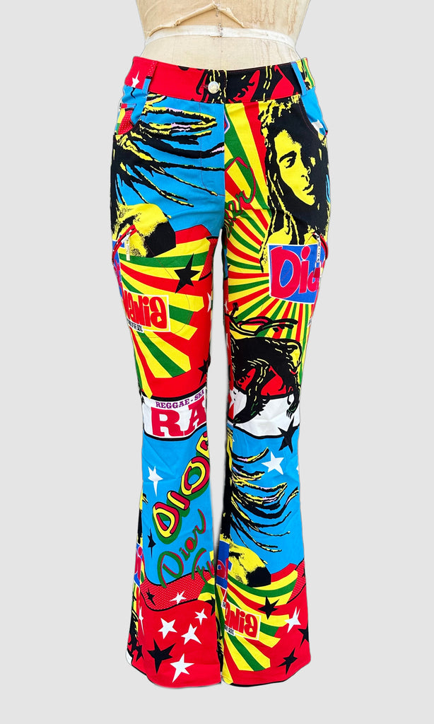 CHRISTIAN DIOR 2004 Rasta Mania Pants • Medium (6)