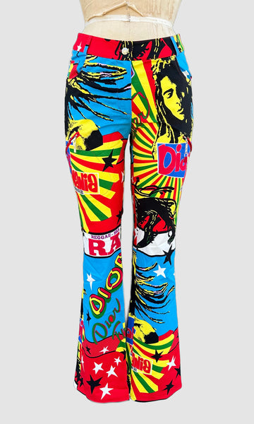 CHRISTIAN DIOR 2004 Rasta Mania Pants • Medium (6)