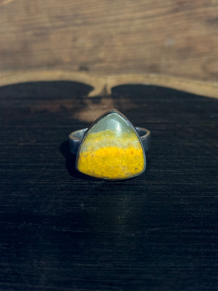 BUMBLEBEE JASPER Sterling Silver Ring • Size 8