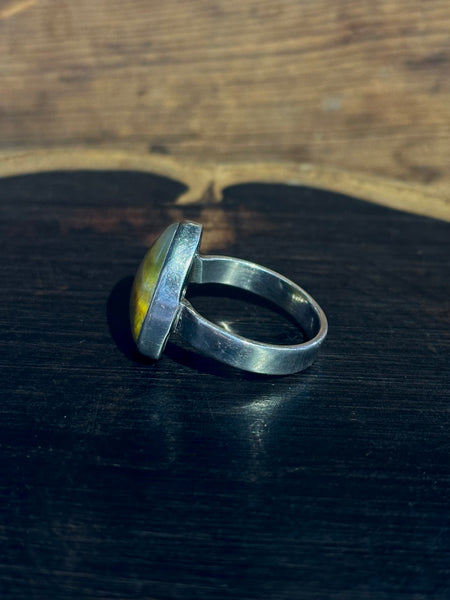 BUMBLEBEE JASPER Sterling Silver Ring • Size 8