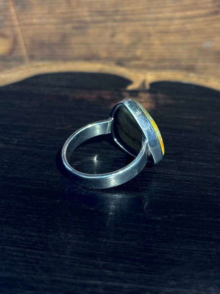 BUMBLEBEE JASPER Sterling Silver Ring • Size 8