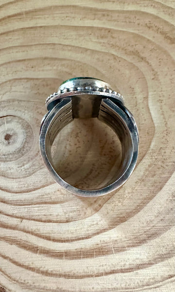 TILLIE JOHN Round Navajo SS Sonoran Gold Ring • Size 11