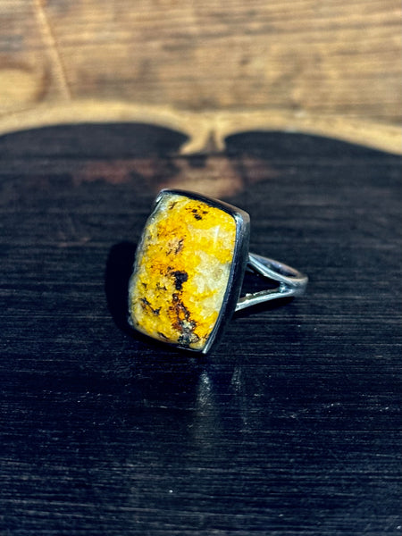 BUMBLEBEE JASPER Sterling Silver Ring 26R52 • Size 7