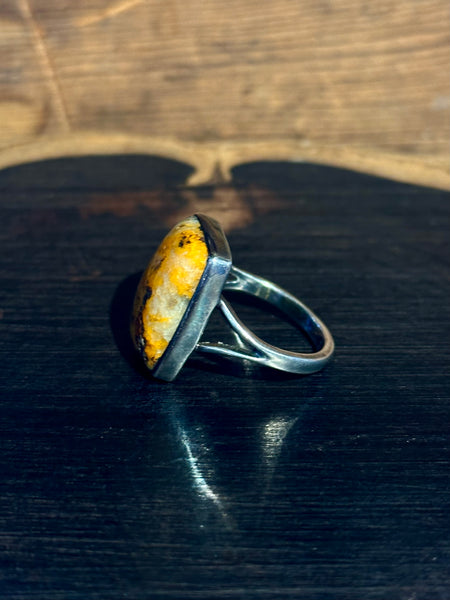 BUMBLEBEE JASPER Sterling Silver Ring 26R52 • Size 7