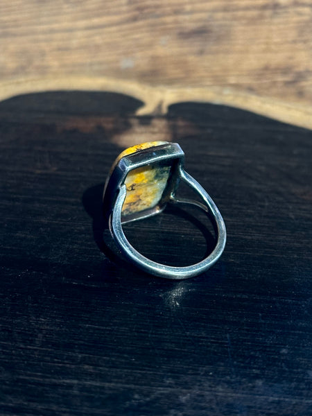 BUMBLEBEE JASPER Sterling Silver Ring 26R52 • Size 7