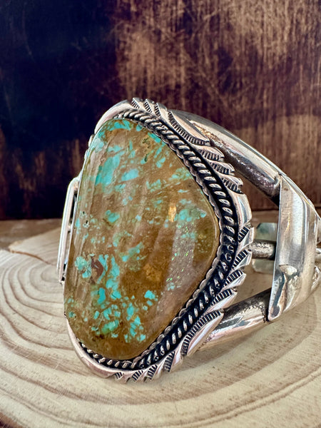 TURQUOISE BOULDER M. ThomasJ r. Navajo Cuff • 130g