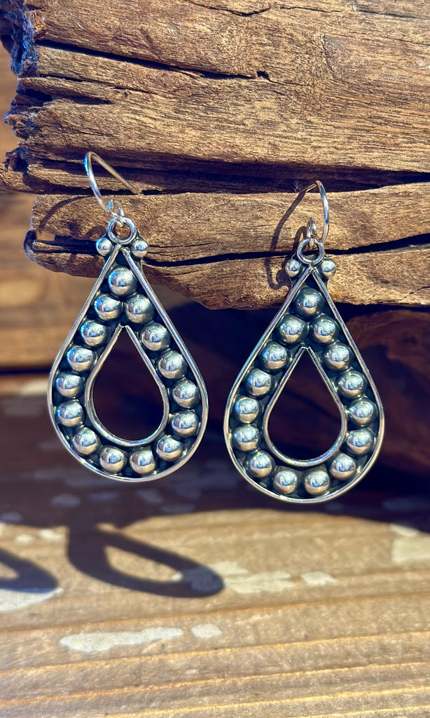 MEXICAN SILVER Teardrop Bubble Earrings