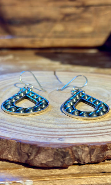 MEXICAN SILVER Teardrop Bubble Earrings