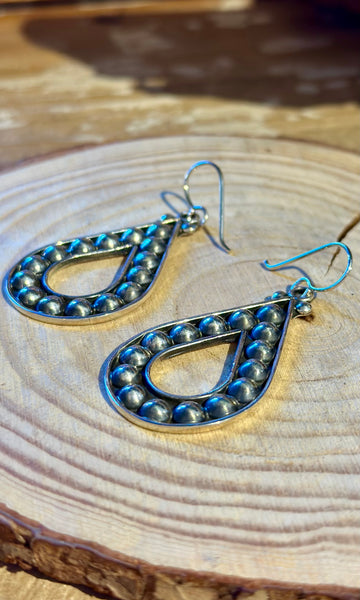 MEXICAN SILVER Teardrop Bubble Earrings