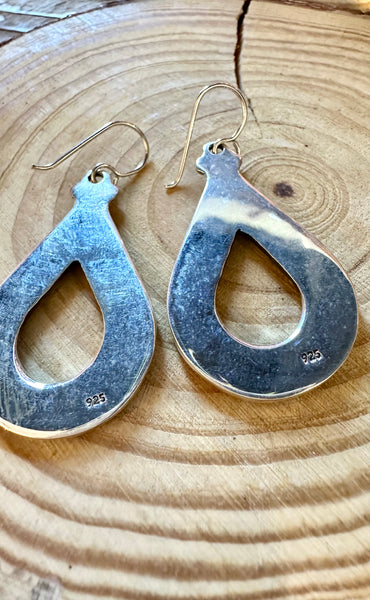 MEXICAN SILVER Teardrop Bubble Earrings