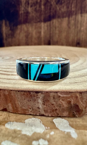 DEEP HENDRIX ZUNI Mens Micro Inlay Ring • Size 12