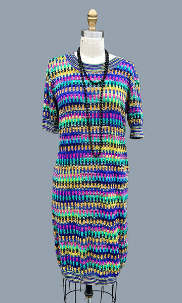 MISSONI 80s/90s Vintage Knit Dress • Medium