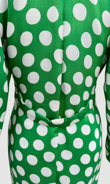EMANUEL UNGARO Parallèle Paris Vintage 80s Polka Dot Dress • Medium