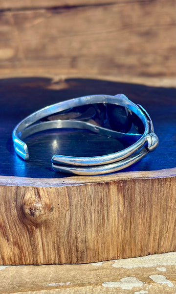 VINTAGE 60s/70s Silver and Turquoise Cuff