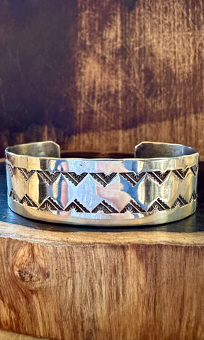 BUFFALO DANCER Sterling Silver Overlay Cuff • 38g