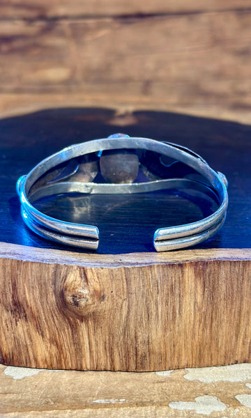 VINTAGE 60s/70s Silver and Turquoise Cuff