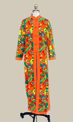 CHARLES & CO VINTAGE 60s Psychedelic Kimono • Medium