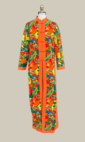 CHARLES & CO 60s Psychedelic Dress Kimono • Medium
