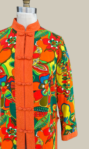 CHARLES & CO VINTAGE 60s Psychedelic Kimono • Medium