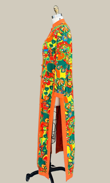 CHARLES & CO VINTAGE 60s Psychedelic Kimono • Medium