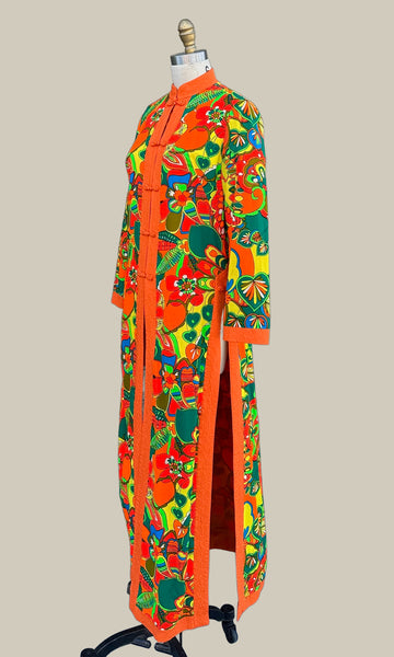 CHARLES & CO VINTAGE 60s Psychedelic Kimono • Medium